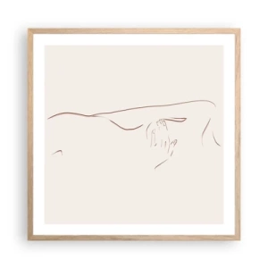 Affiche dans un chêne clair - Poster - La forme du désir - 60x60 cm