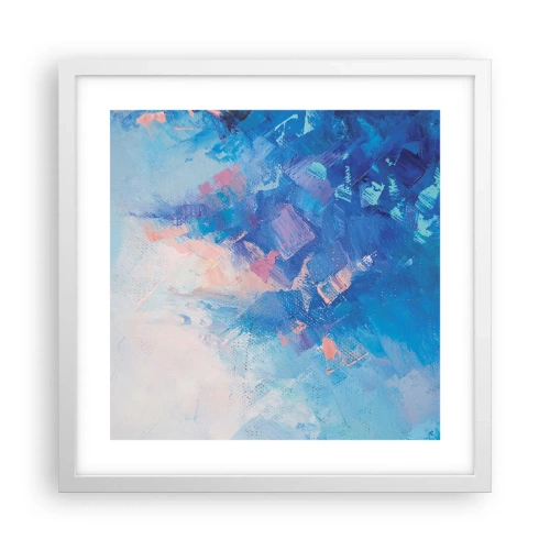 Affiche dans un cadre blanc - Poster - Abstraction hivernale - 40x40 cm