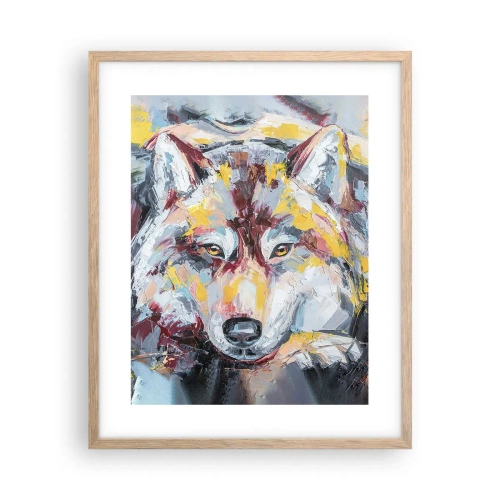 Affiche dans un chêne clair - Poster - En paix au milieu des siens - 40x50 cm