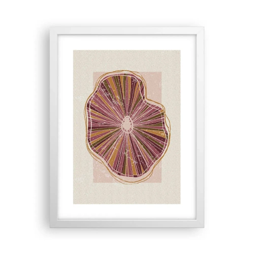 Affiche dans un cadre blanc - Poster - Abstraction rayonnante - 30x40 cm