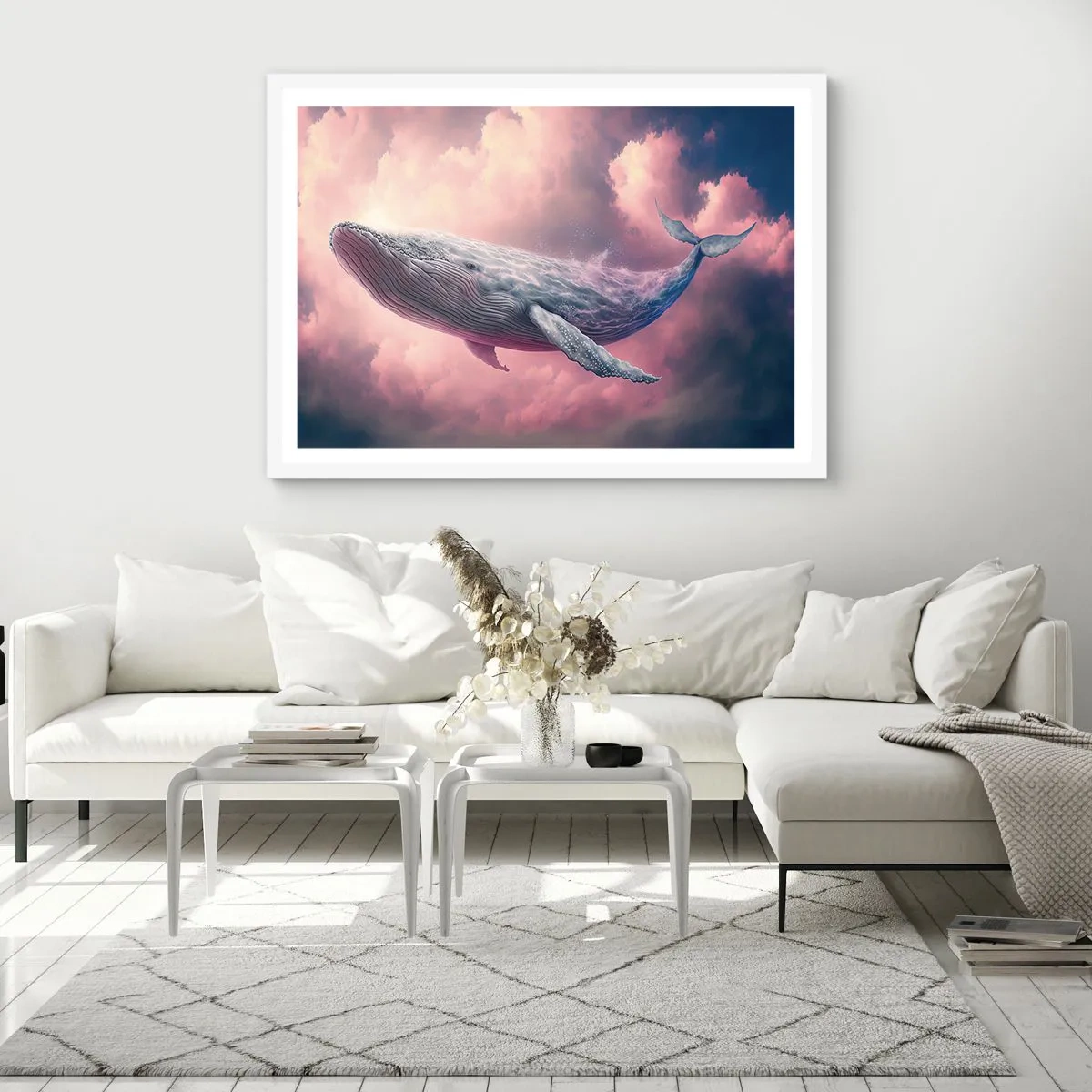 Affiche dans un cadre blanc - Poster - Frottez-vous les yeux - 40x30 cm