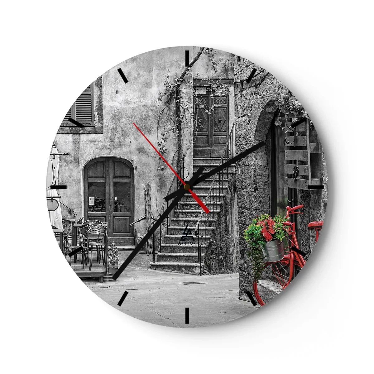 Horloge murale - Pendule murale - Ruelle toscane - 40x40 cm