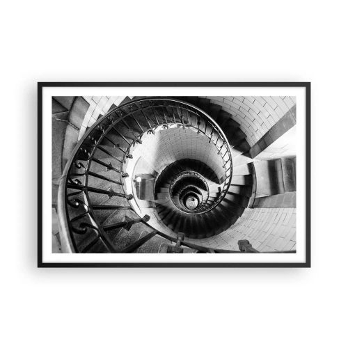 Affiche dans un cadre noir - Poster - De plus en plus haut - 91x61 cm