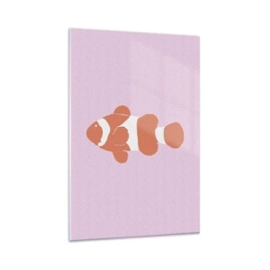 Impression sur verre - Image sur verre - En corail sur le visage et la queue - 80x120 cm