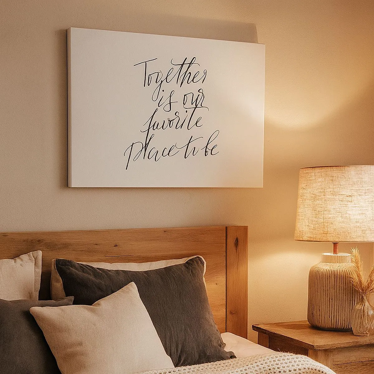 Impression sur toile - Image sur toile - Inscription typographique dans un style élégant sur fond blanc - 70x50cm - Vous aussi vous le sentez? - Décoration murale moderne pour le salon et la chambre ARTTOR