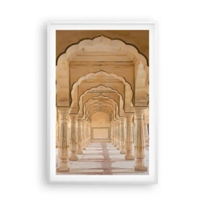 Affiche dans un cadre blanc - Poster - Dans le palais du maharaja - 61x91 cm