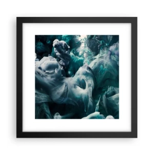 Affiche dans un cadre noir - Poster - Mouvement des couleurs - 30x30 cm