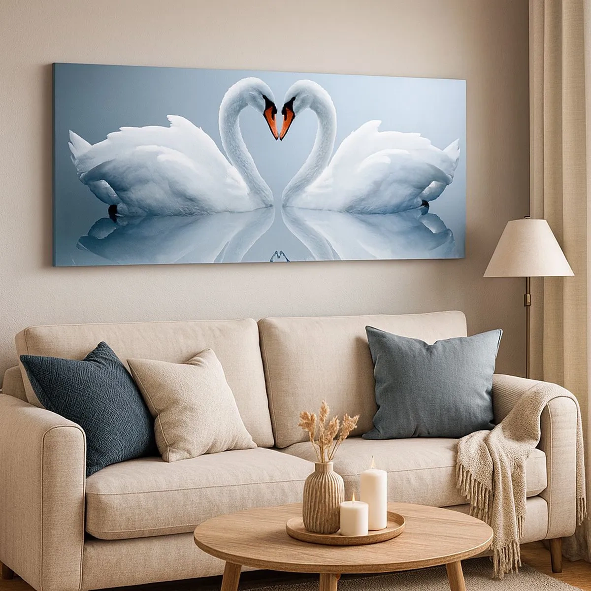 Impression sur toile - Image sur toile - Le temps de l'amour - 100x40 cm