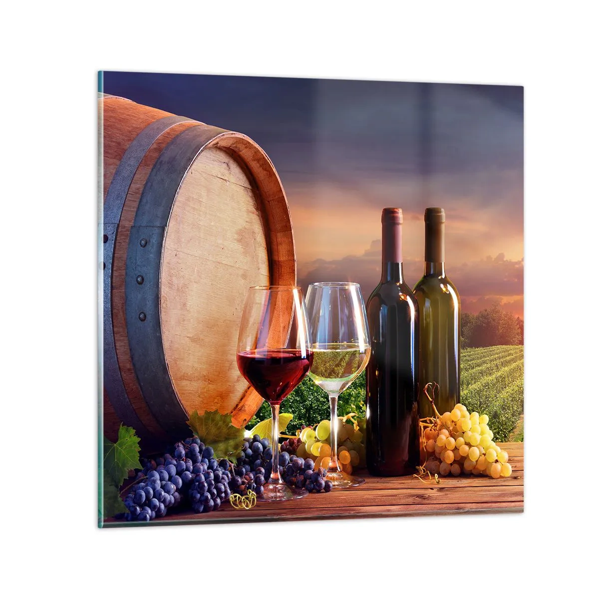 Impression sur verre - Image sur verre - Ici la vie a du goût - 70x70 cm