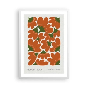 Affiche dans un cadre blanc - Poster - La vie des fleurs - 50x70 cm