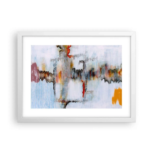 Affiche dans un cadre blanc - Poster - Un bâton sur l'eau - 40x30 cm