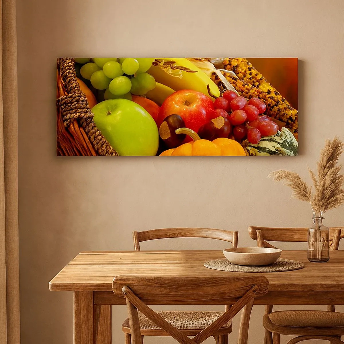 Impression sur toile - Image sur toile - Panier de récolte - 100x40 cm