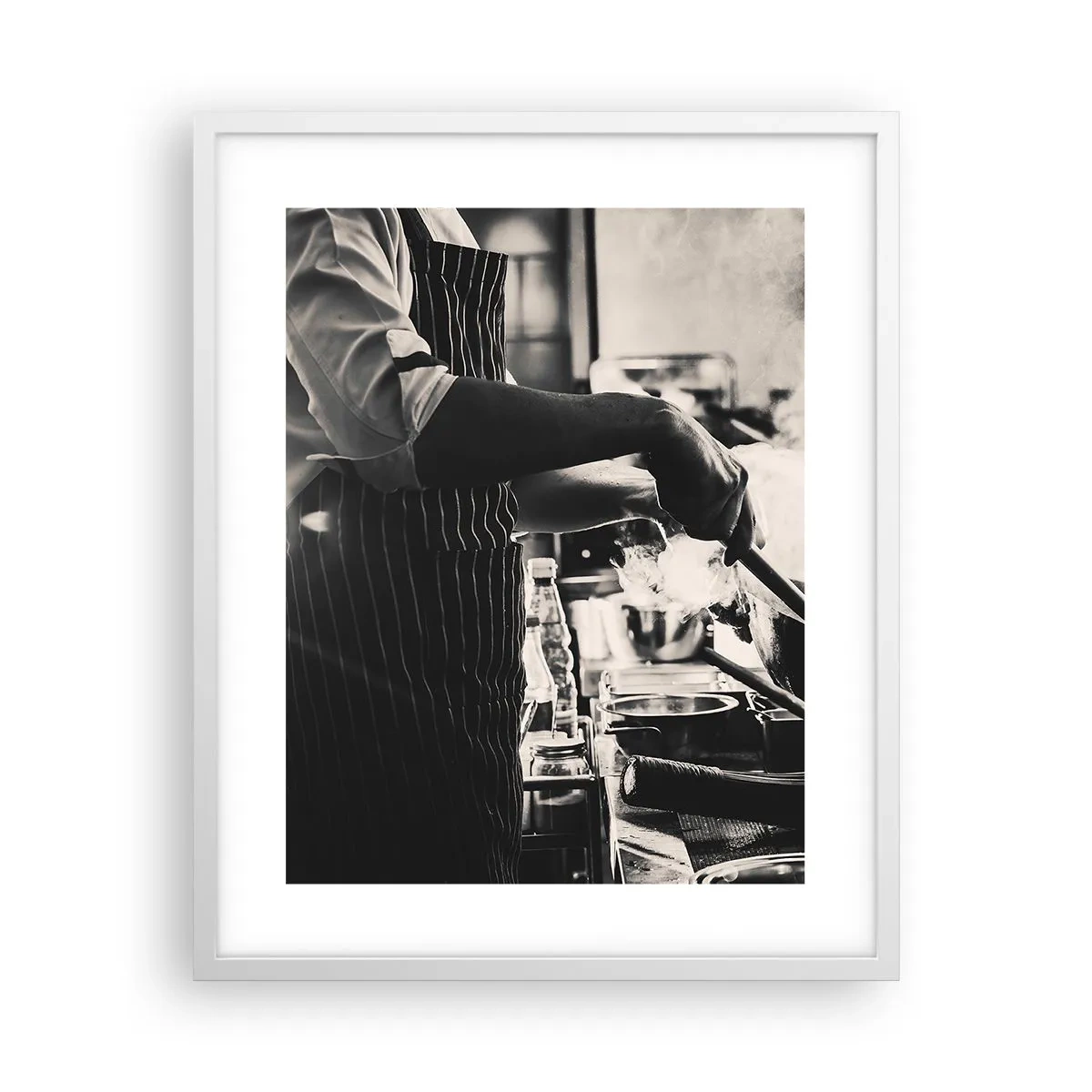 Affiche dans un cadre blanc - Poster - Alchimie des saveurs - 40x50 cm