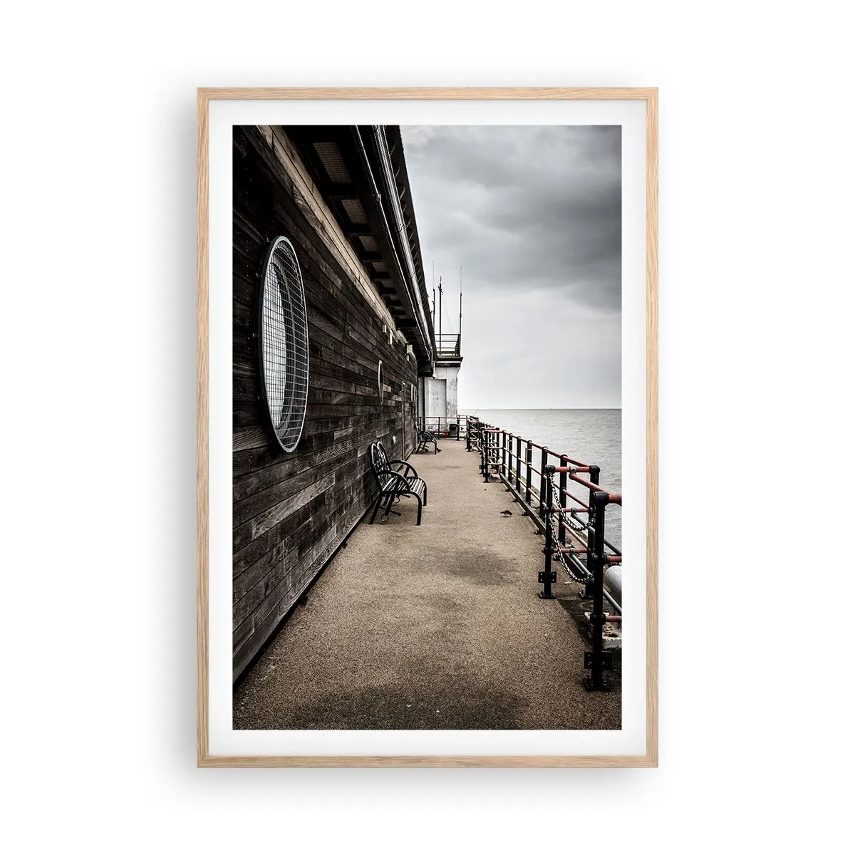 Affiche dans un chêne clair - Poster - Le temps s'est arrêté - 61x91 cm