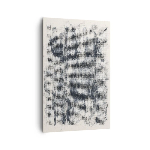 Impression sur toile - Image sur toile - Composition brumeuse abstraite dans des tons de gris - 80x120cm - Composition brumeuse - Décoration murale moderne pour le salon et la chambre ARTTOR