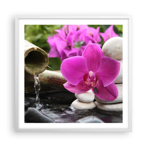 Affiche dans un cadre blanc - Poster - Tu te reposes déjà - 60x60 cm