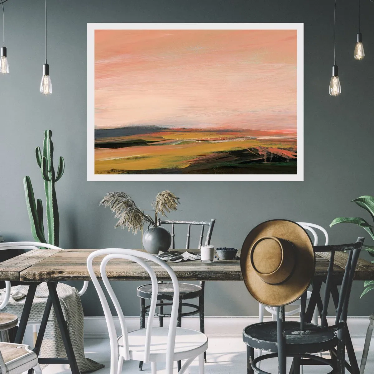 Affiche - Poster - Dans les tons de roses - 70x50 cm