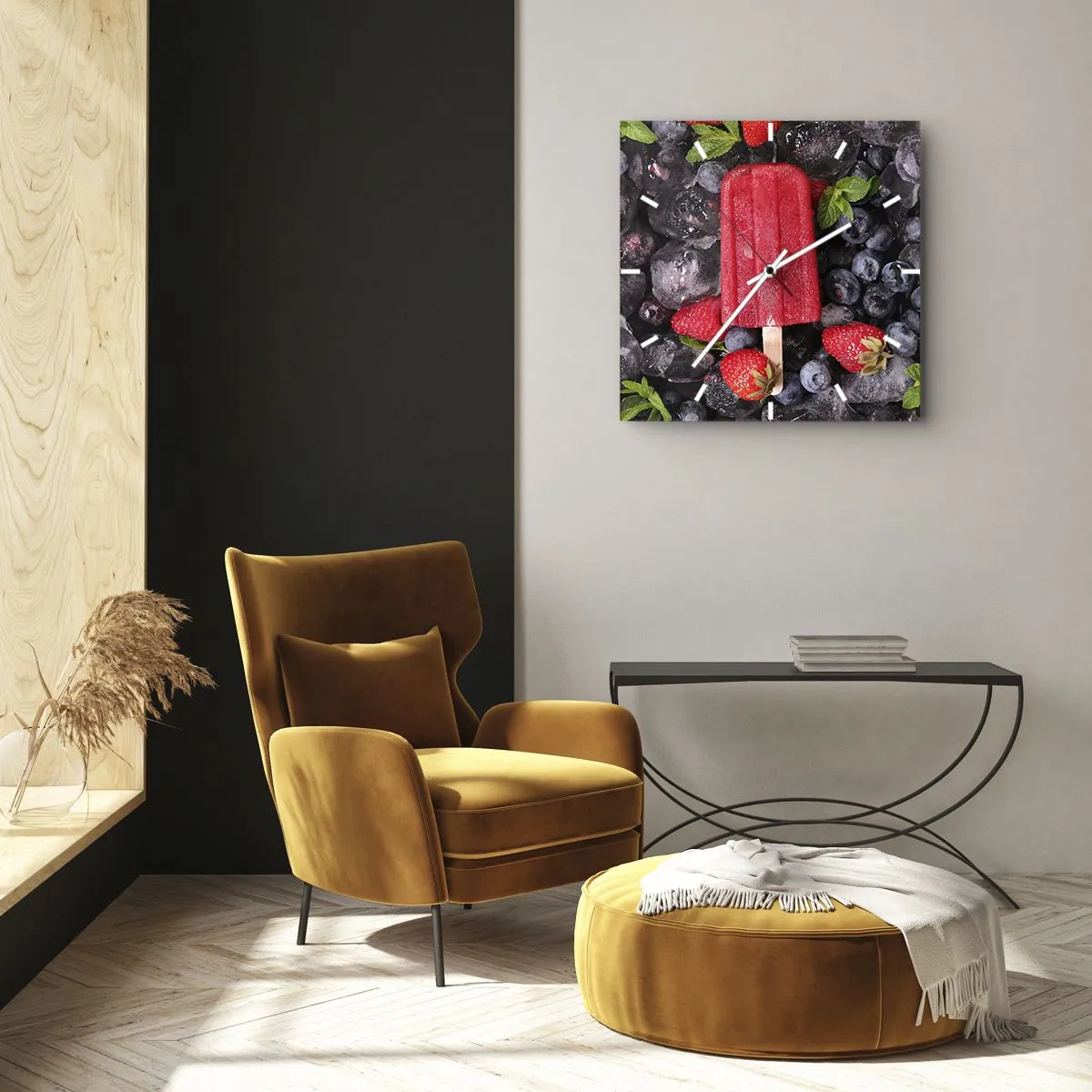 Horloge murale - Pendule murale - Le goût d’un été chaud - 40x40 cm