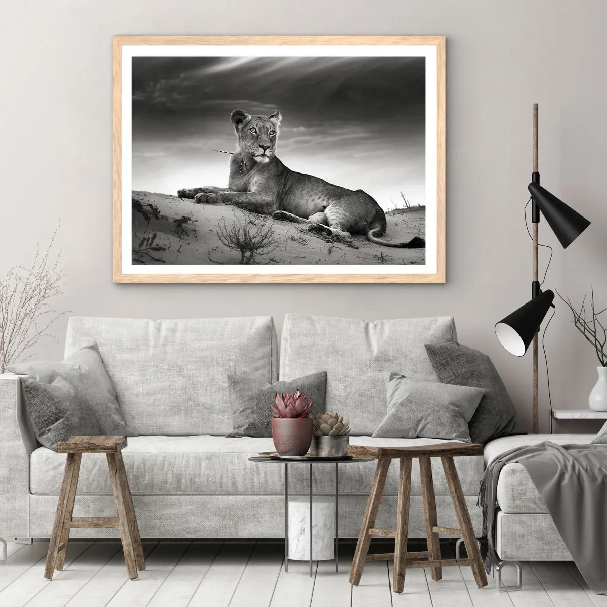 Affiche dans un chêne clair - Poster - La reine du désert reste - 100x70 cm