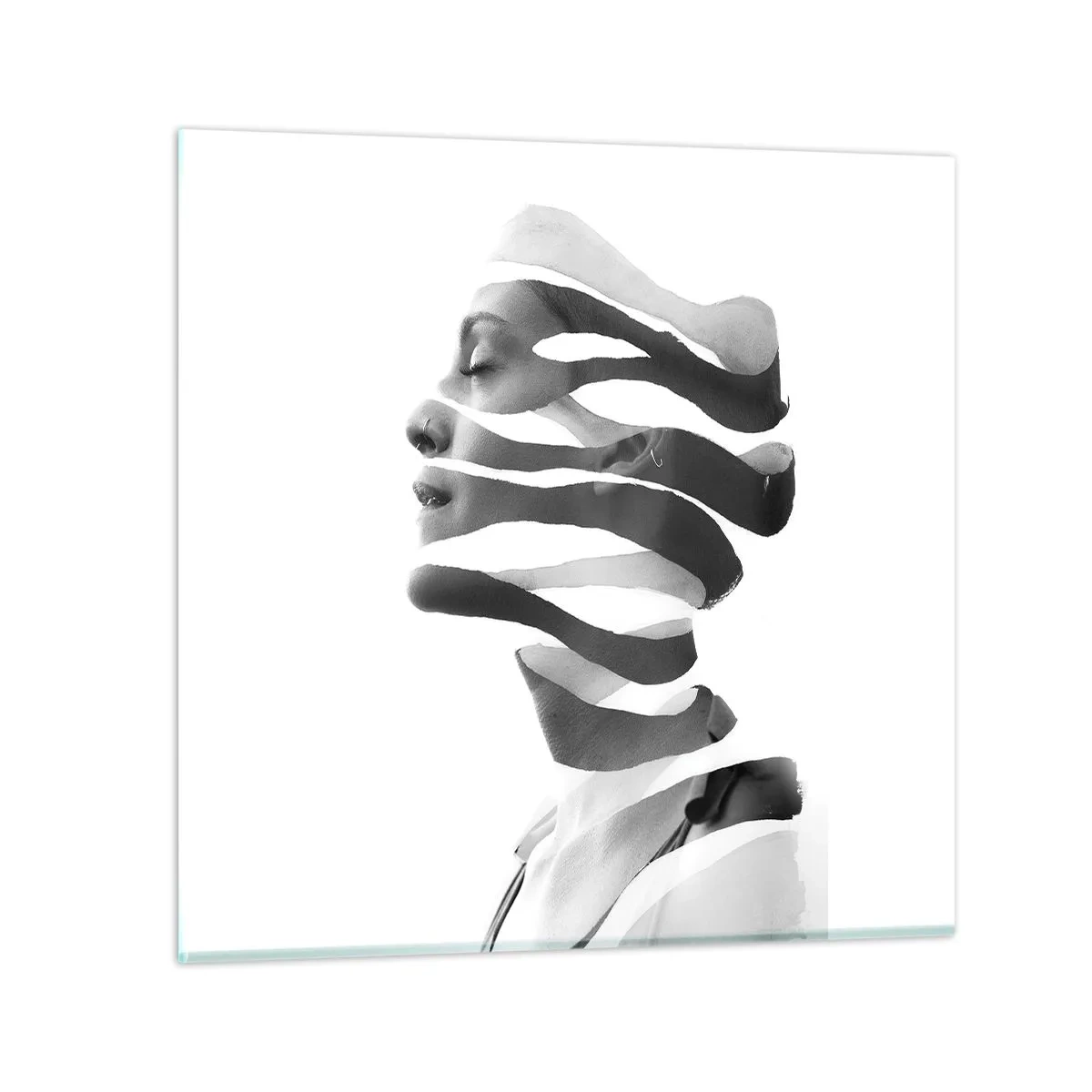 Impression sur verre - Image sur verre - Portrait surréaliste - 60x60 cm