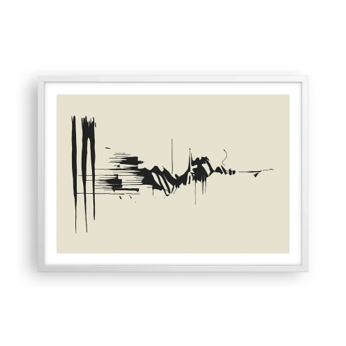 Affiche dans un cadre blanc - Poster - Abstraction hâtive - 70x50 cm