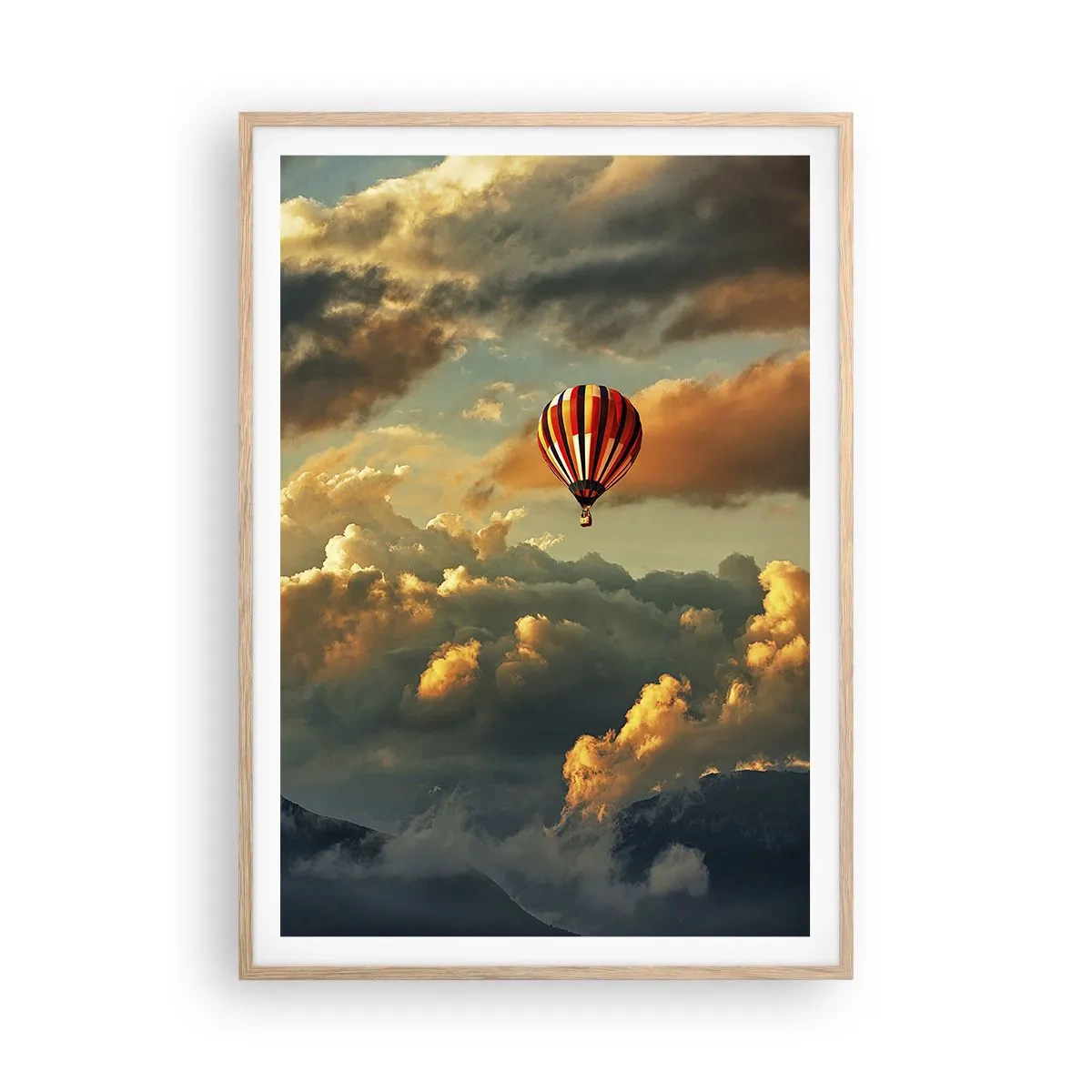 Affiche dans un chêne clair - Poster - Je vole parce que je veux - 70x100 cm