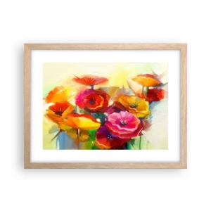 Affiche dans un chêne clair - Poster - Pas seulement rouge - 40x30 cm