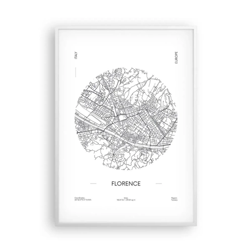 Affiche dans un cadre blanc - Poster - Anatomie de Florence - 70x100 cm