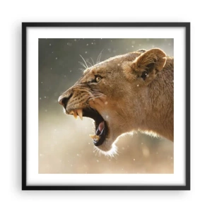 Affiche dans un cadre noir - Poster - Essayez  de ne pas écouter - 50x50 cm