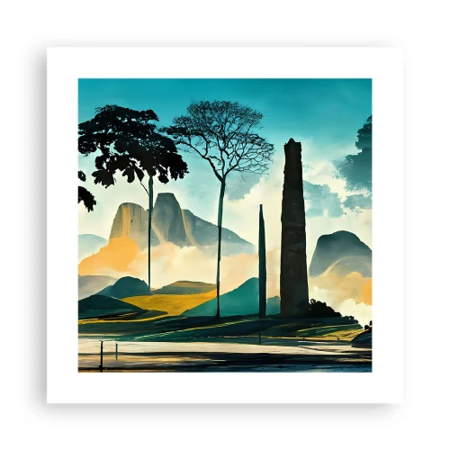 Affiche - Poster - Toujours de plus en plus haut - 40x40 cm