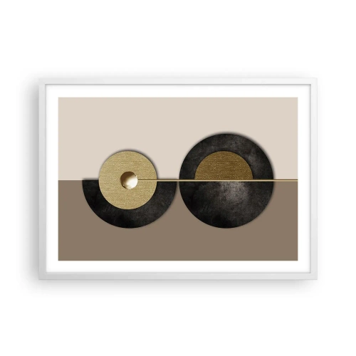 Affiche dans un cadre blanc - Poster - Variations autour du cercle - 70x50 cm