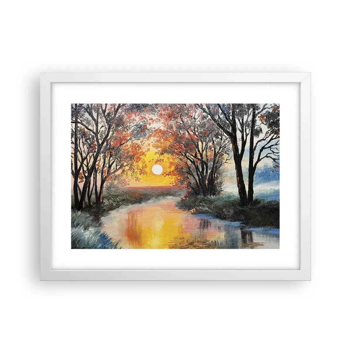 Affiche dans un cadre blanc - Poster - Climats de printemps - 40x30 cm