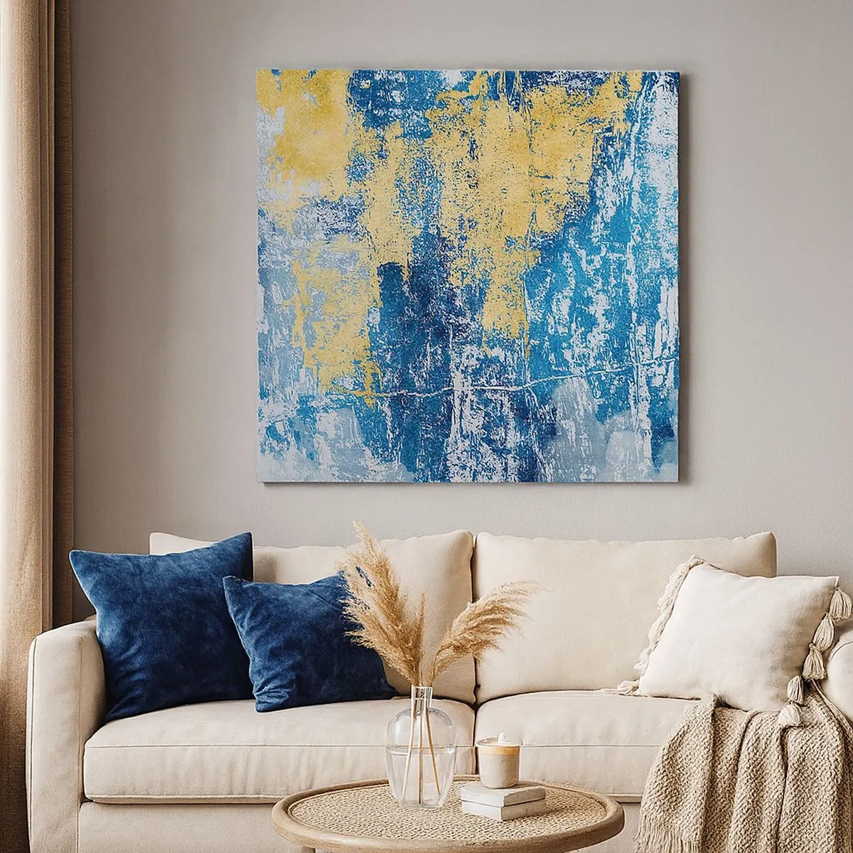 Impression sur toile - Image sur toile - Abstraction du temps - 30x30 cm