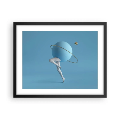 Affiche dans un cadre noir - Poster - Et les planètes deviennent folles - 50x40 cm