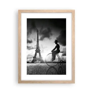 Affiche dans un chêne clair - Poster - Nostalgie de la Belle Epoque - 30x40 cm