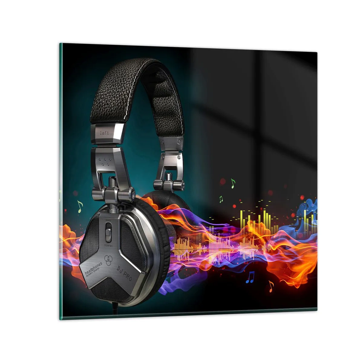 Impression sur verre - Image sur verre - Dans le feu de la musique - 40x40 cm