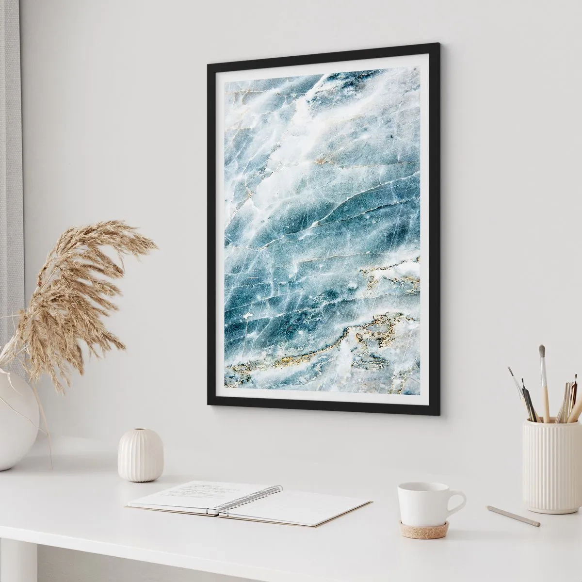Affiche dans un cadre noir - Poster - Monde de glace - 40x50 cm