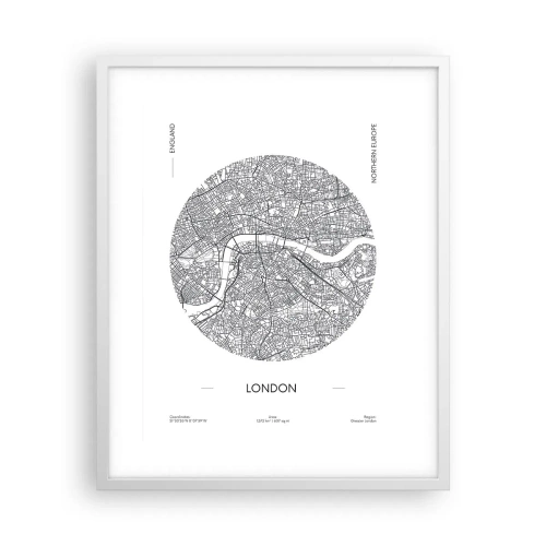 Affiche dans un cadre blanc - Poster - Anatomie de Londres - 40x50 cm