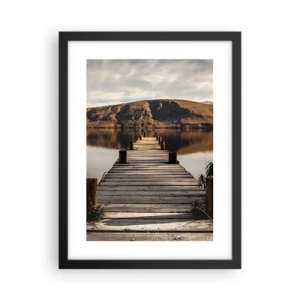 Affiche dans un cadre noir - Poster - Paysage silencieux - 30x40 cm