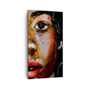 Impression sur toile - Image sur toile - Noir et brillant - 45x80 cm