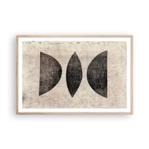 Affiche dans un chêne clair - Poster - Abstraction ethnique - 91x61 cm