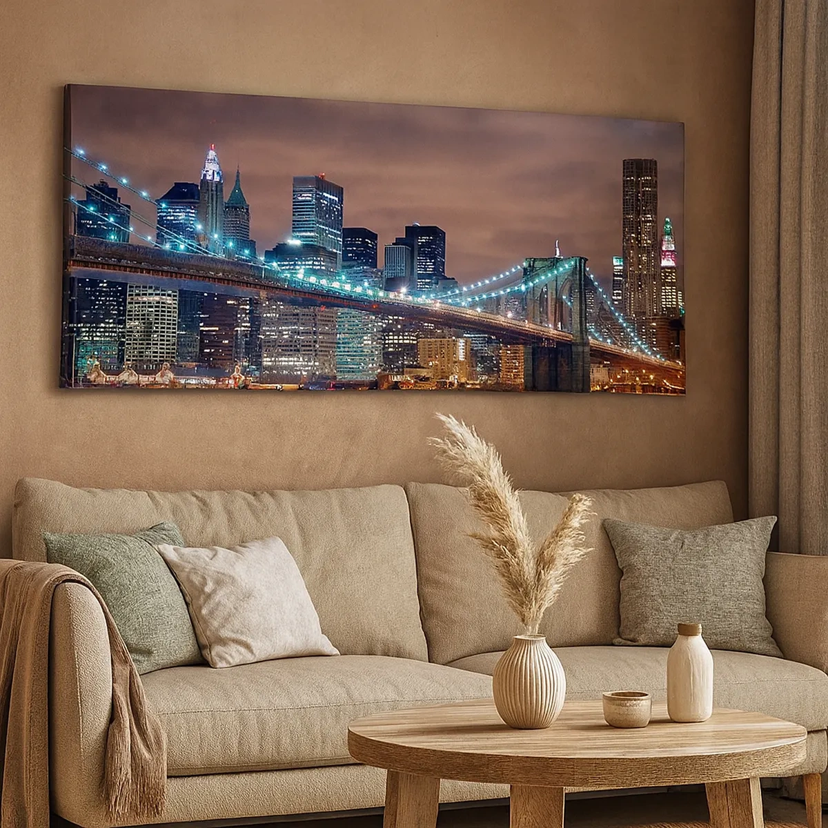 Impression sur toile - Image sur toile - Lumières des grandes villes - 30x30 cm