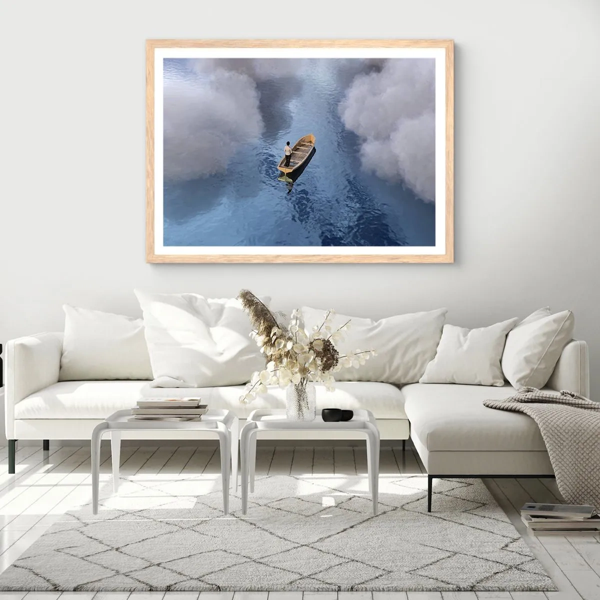 Affiche dans un chêne clair - Poster - Vie – voyage – inconnu - 50x40 cm