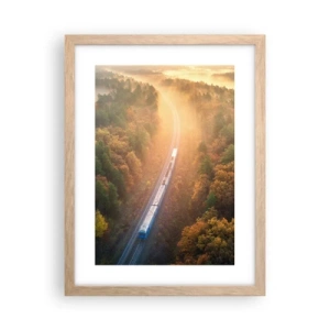 Affiche dans un chêne clair - Poster - Voyage printannier - 30x40 cm