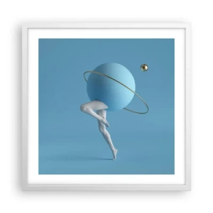 Affiche dans un cadre blanc - Poster - Et les planètes deviennent folles - 50x50 cm
