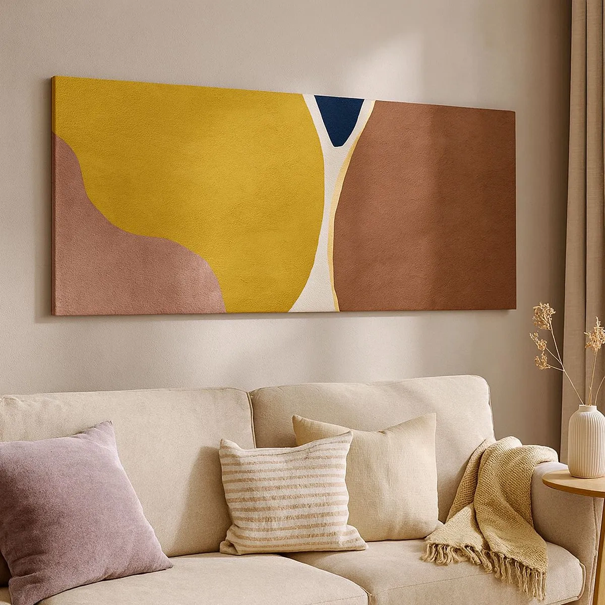 Impression sur toile - Image sur toile - L'abstraction – une place dans l'espace - 100x40 cm