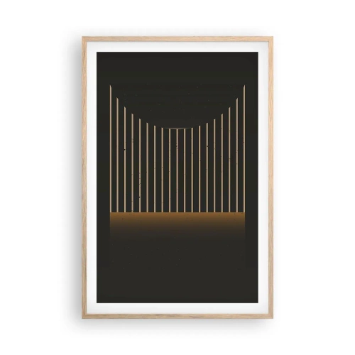 Affiche dans un chêne clair - Poster - Explorez les ténèbres - 61x91 cm