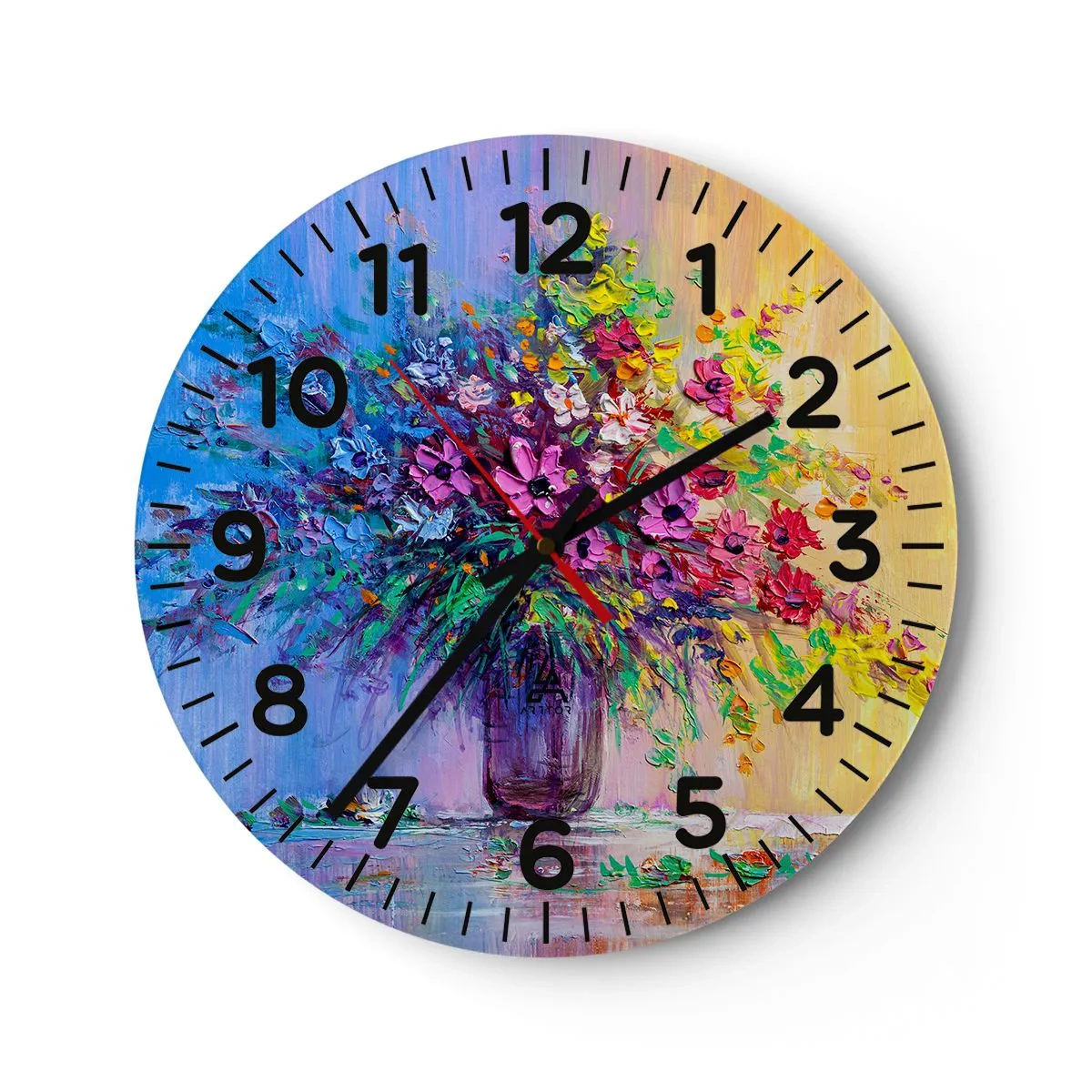 Horloge murale - Pendule murale - Cadeau d'été de la prairie - 30x30 cm