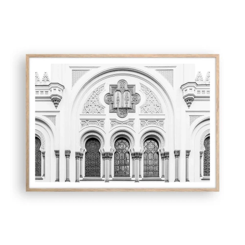 Affiche dans un chêne clair - Poster - À la frontière des cultures - 100x70 cm