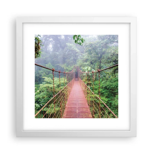 Affiche dans un cadre blanc - Poster - Suspendu sur les couronnes - 30x30 cm